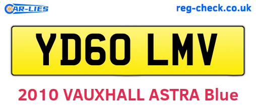 YD60LMV are the vehicle registration plates.
