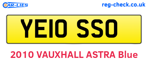 YE10SSO are the vehicle registration plates.
