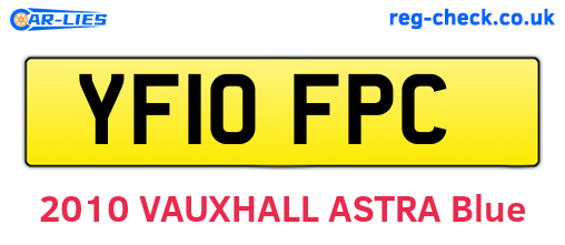 YF10FPC are the vehicle registration plates.