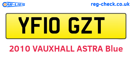 YF10GZT are the vehicle registration plates.