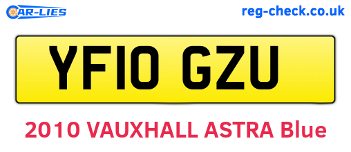YF10GZU are the vehicle registration plates.