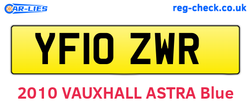 YF10ZWR are the vehicle registration plates.