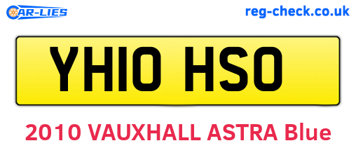 YH10HSO are the vehicle registration plates.