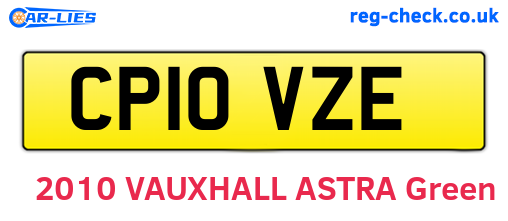 CP10VZE are the vehicle registration plates.