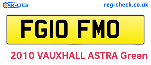 FG10FMO are the vehicle registration plates.