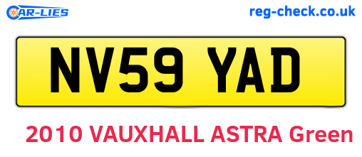 NV59YAD are the vehicle registration plates.