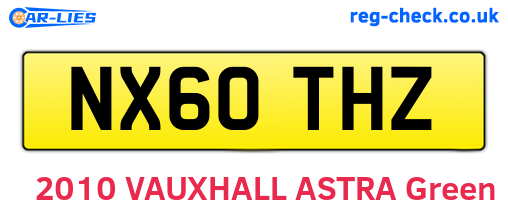 NX60THZ are the vehicle registration plates.