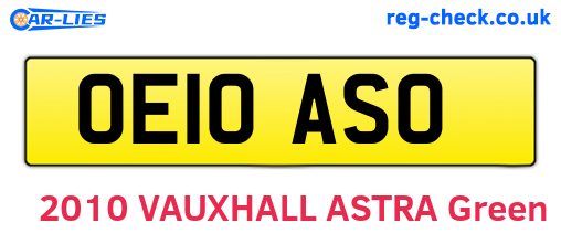 OE10ASO are the vehicle registration plates.