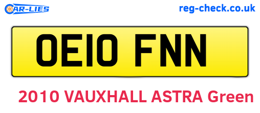 OE10FNN are the vehicle registration plates.