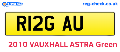 R12GAU are the vehicle registration plates.