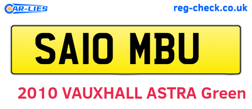 SA10MBU are the vehicle registration plates.
