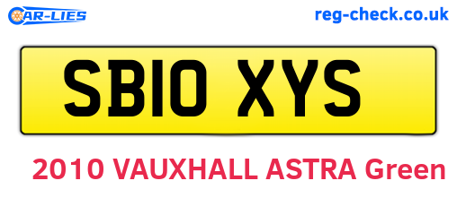 SB10XYS are the vehicle registration plates.