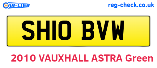 SH10BVW are the vehicle registration plates.