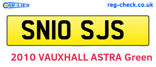 SN10SJS are the vehicle registration plates.
