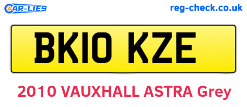 BK10KZE are the vehicle registration plates.