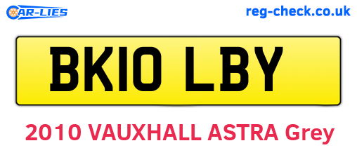 BK10LBY are the vehicle registration plates.