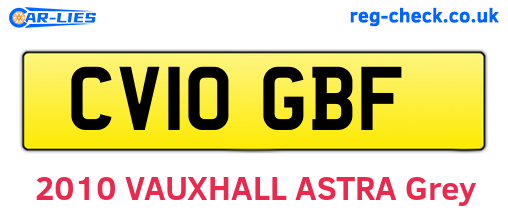 CV10GBF are the vehicle registration plates.