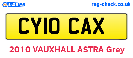 CY10CAX are the vehicle registration plates.