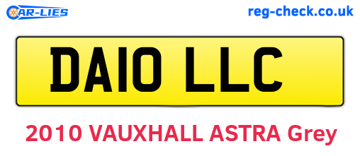 DA10LLC are the vehicle registration plates.