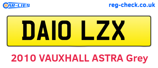 DA10LZX are the vehicle registration plates.