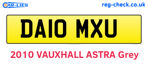 DA10MXU are the vehicle registration plates.