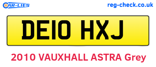 DE10HXJ are the vehicle registration plates.