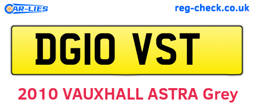 DG10VST are the vehicle registration plates.