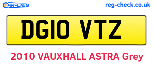 DG10VTZ are the vehicle registration plates.