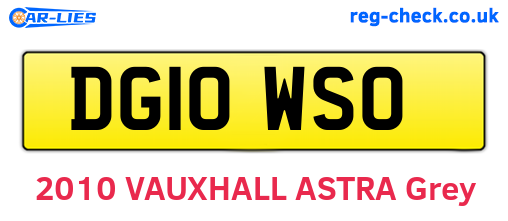 DG10WSO are the vehicle registration plates.