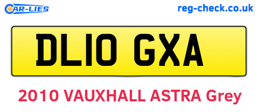 DL10GXA are the vehicle registration plates.