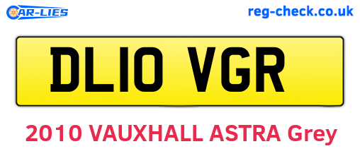 DL10VGR are the vehicle registration plates.