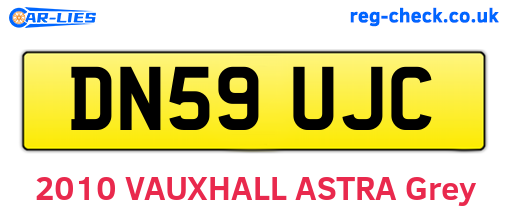 DN59UJC are the vehicle registration plates.