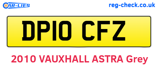 DP10CFZ are the vehicle registration plates.