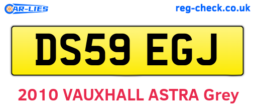 DS59EGJ are the vehicle registration plates.