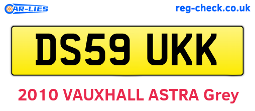 DS59UKK are the vehicle registration plates.