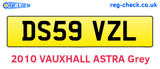 DS59VZL are the vehicle registration plates.