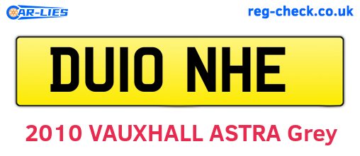DU10NHE are the vehicle registration plates.