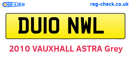 DU10NWL are the vehicle registration plates.