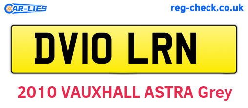 DV10LRN are the vehicle registration plates.