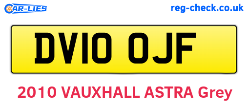 DV10OJF are the vehicle registration plates.