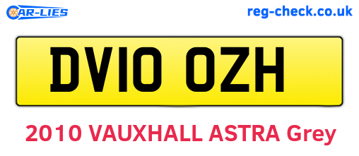 DV10OZH are the vehicle registration plates.