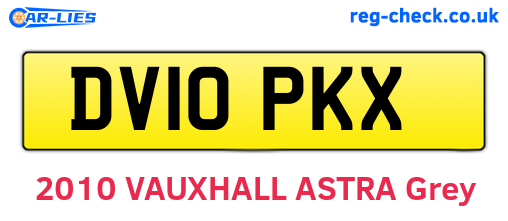 DV10PKX are the vehicle registration plates.