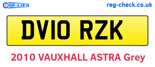 DV10RZK are the vehicle registration plates.