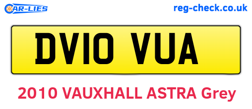 DV10VUA are the vehicle registration plates.