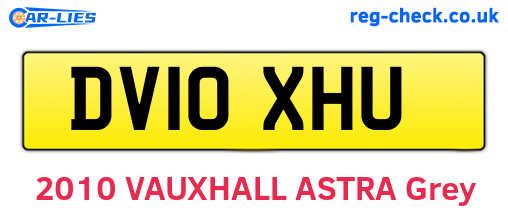DV10XHU are the vehicle registration plates.