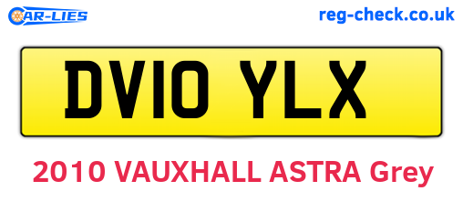DV10YLX are the vehicle registration plates.