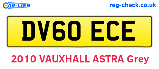 DV60ECE are the vehicle registration plates.