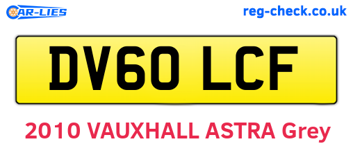 DV60LCF are the vehicle registration plates.
