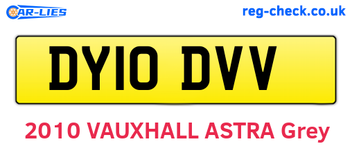DY10DVV are the vehicle registration plates.