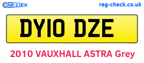 DY10DZE are the vehicle registration plates.